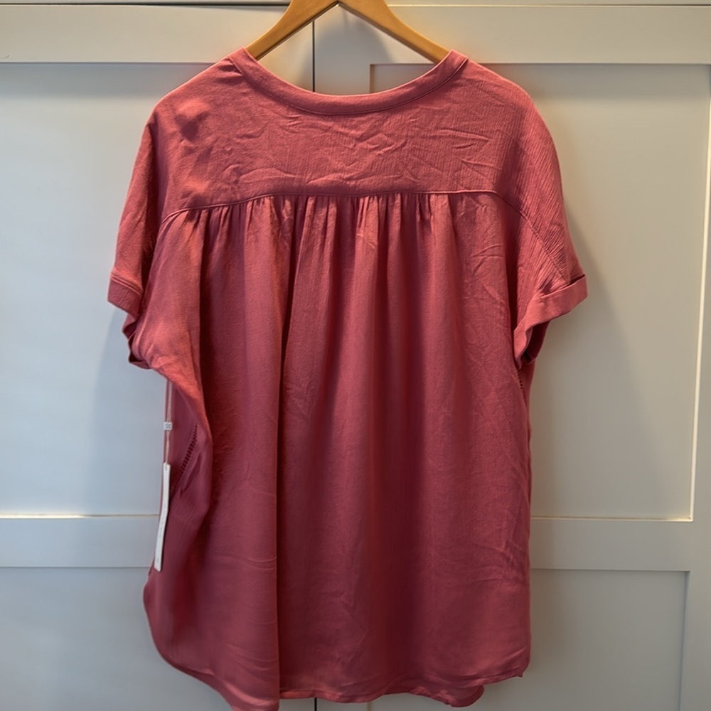 Caslon Oversized Rayon Blouse Blush Size large NWT - Picture 10 of 10